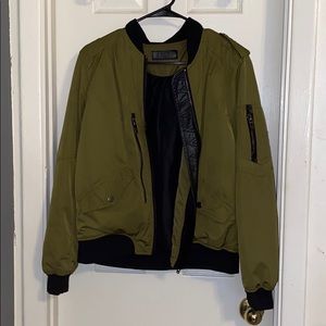 Blank NYC Olive Bomber Jacket
